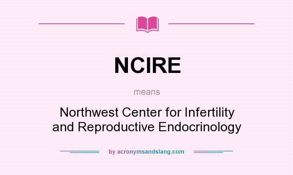What does NCIRE mean? It stands for Northwest Center for Infertility and Reproductive Endocrinology
