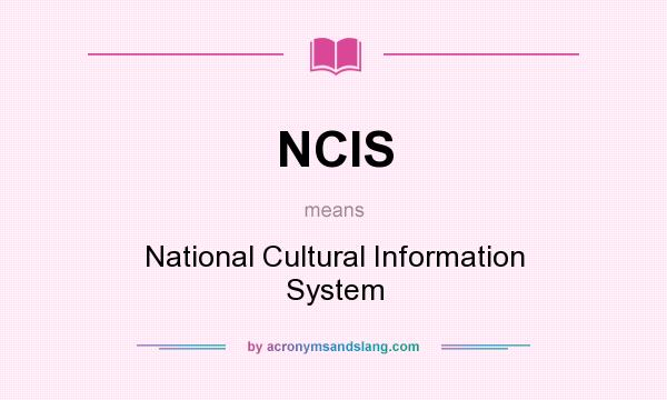 What does NCIS mean? It stands for National Cultural Information System