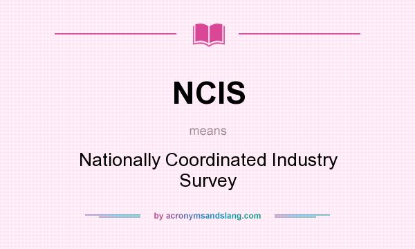 What does NCIS mean? It stands for Nationally Coordinated Industry Survey