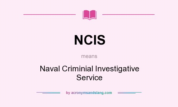 What does NCIS mean? It stands for Naval Criminial Investigative Service