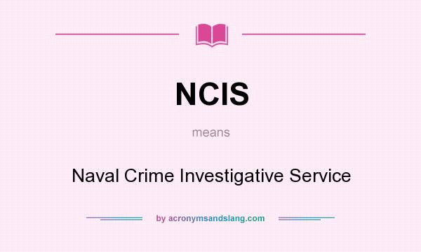 What does NCIS mean? It stands for Naval Crime Investigative Service