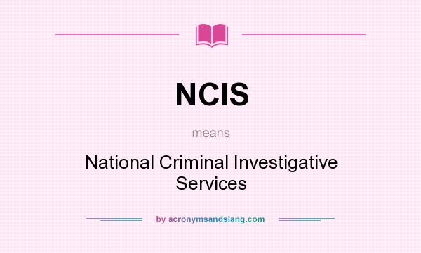 What does NCIS mean? It stands for National Criminal Investigative Services