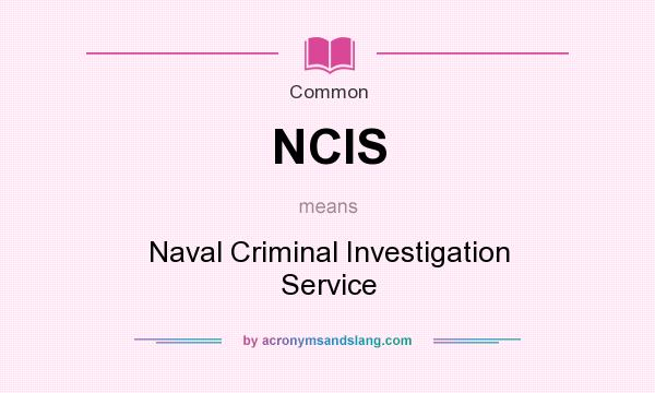 What does NCIS mean? It stands for Naval Criminal Investigation Service