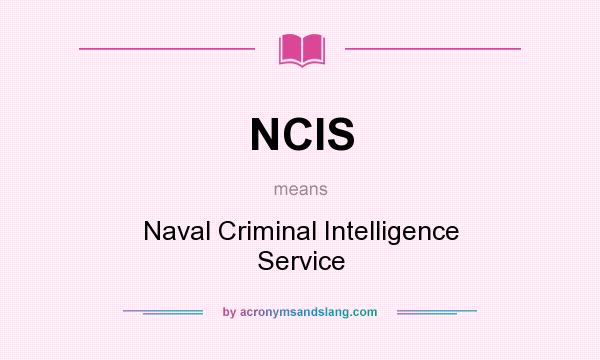 What does NCIS mean? It stands for Naval Criminal Intelligence Service