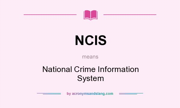 What does NCIS mean? It stands for National Crime Information System