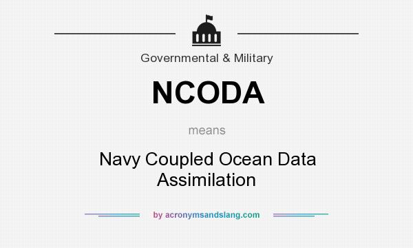 What does NCODA mean? It stands for Navy Coupled Ocean Data Assimilation
