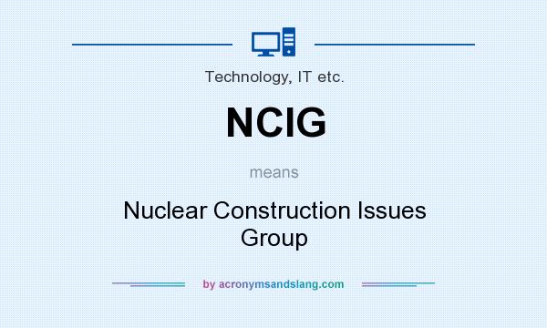 What does NCIG mean? It stands for Nuclear Construction Issues Group