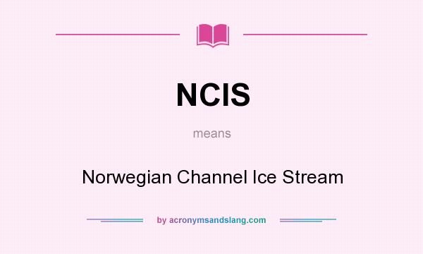 What does NCIS mean? It stands for Norwegian Channel Ice Stream