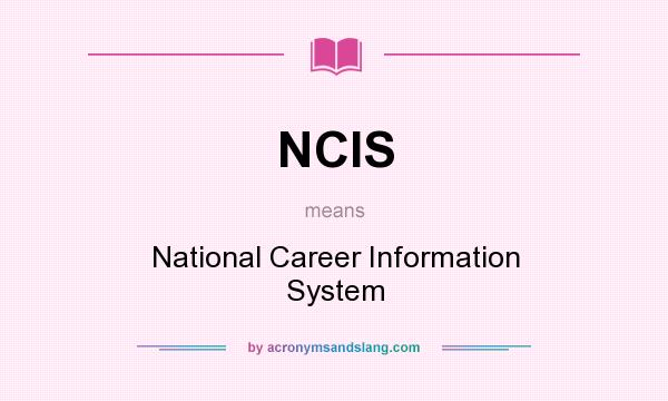 What does NCIS mean? It stands for National Career Information System