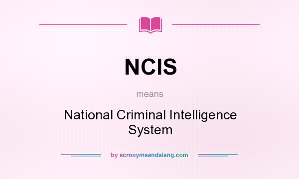 What does NCIS mean? It stands for National Criminal Intelligence System
