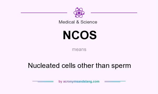 What does NCOS mean? It stands for Nucleated cells other than sperm