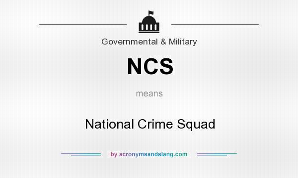 What does NCS mean? It stands for National Crime Squad