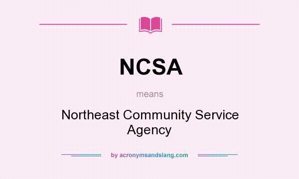What does NCSA mean? It stands for Northeast Community Service Agency