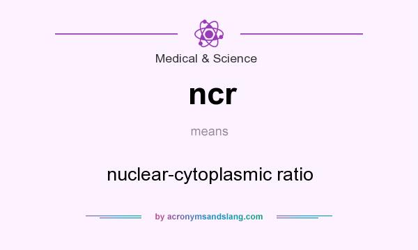 What does ncr mean? It stands for nuclear-cytoplasmic ratio