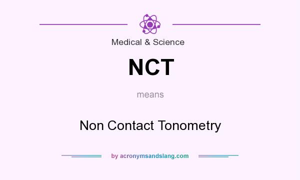 What does NCT mean? It stands for Non Contact Tonometry