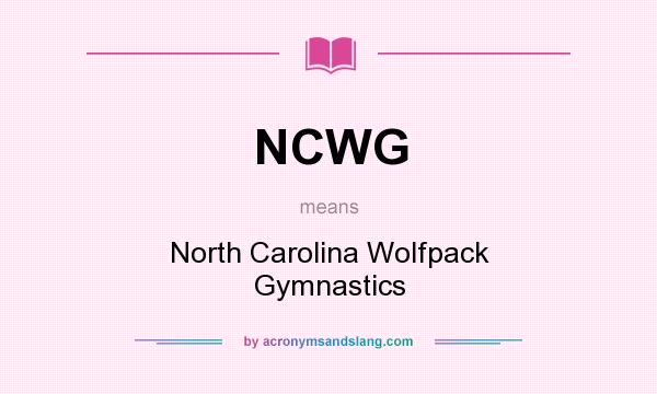 What does NCWG mean? It stands for North Carolina Wolfpack Gymnastics