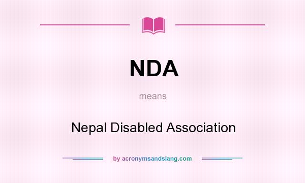 What does NDA mean? It stands for Nepal Disabled Association