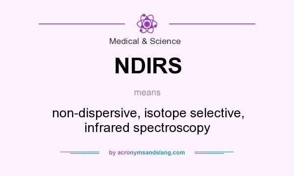 What does NDIRS mean? It stands for non-dispersive, isotope selective, infrared spectroscopy