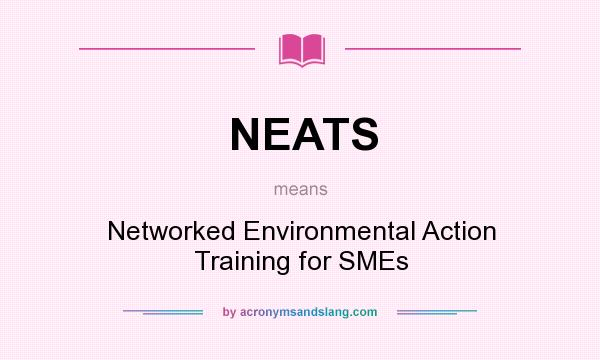 What does NEATS mean? It stands for Networked Environmental Action Training for SMEs