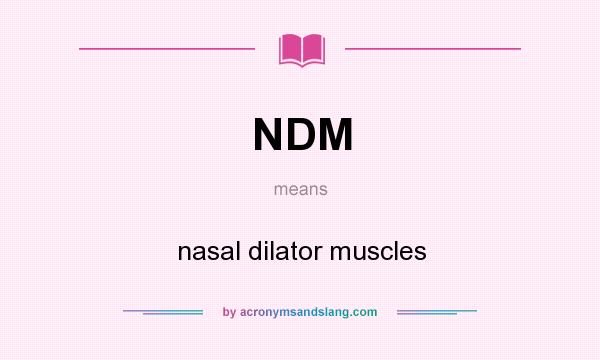 What does NDM mean? It stands for nasal dilator muscles