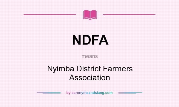 What does NDFA mean? It stands for Nyimba District Farmers Association