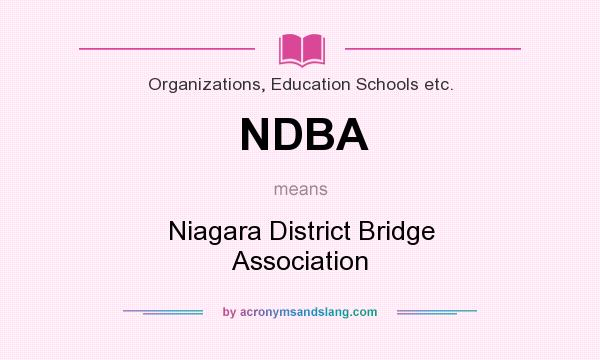 What does NDBA mean? It stands for Niagara District Bridge Association