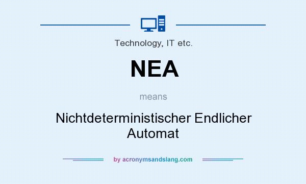 What does NEA mean? It stands for Nichtdeterministischer Endlicher Automat