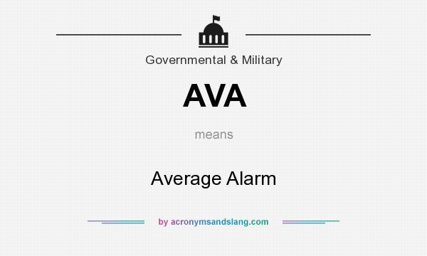 What does AVA mean? It stands for Average Alarm