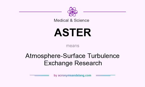 What does ASTER mean? It stands for Atmosphere-Surface Turbulence Exchange Research