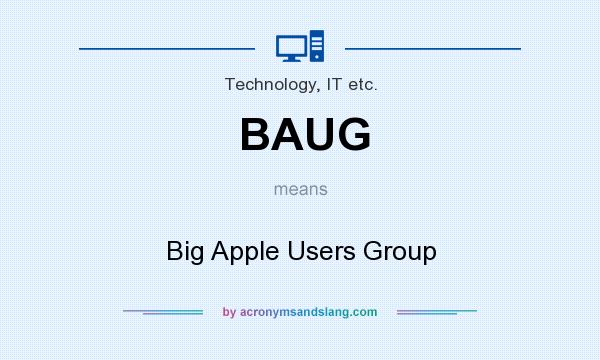 What does BAUG mean? It stands for Big Apple Users Group
