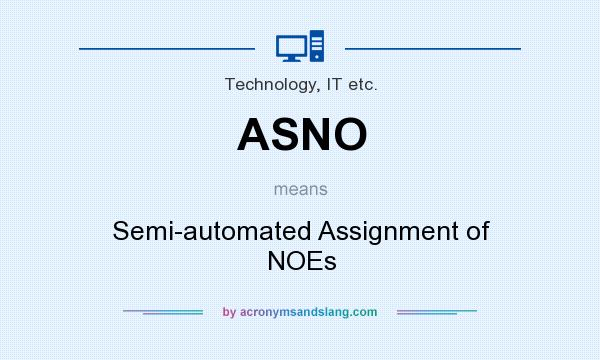 What does ASNO mean? It stands for Semi-automated Assignment of NOEs