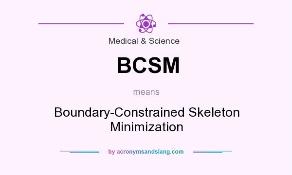 What does BCSM mean? It stands for Boundary-Constrained Skeleton Minimization