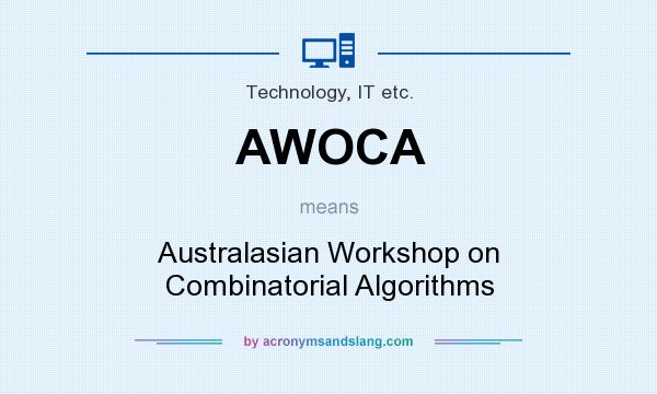 What does AWOCA mean? It stands for Australasian Workshop on Combinatorial Algorithms