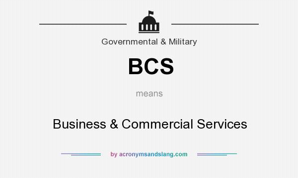What does BCS mean? It stands for Business & Commercial Services