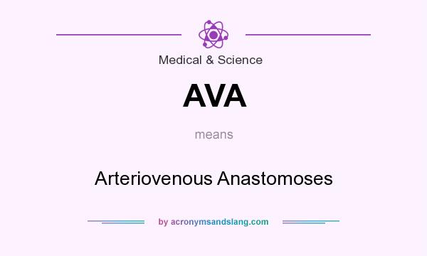 What does AVA mean? It stands for Arteriovenous Anastomoses