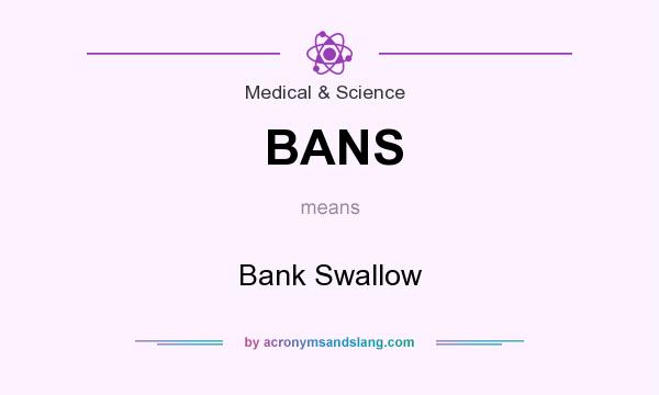 What does BANS mean? It stands for Bank Swallow