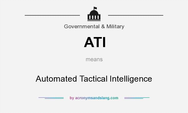 What does ATI mean? It stands for Automated Tactical Intelligence