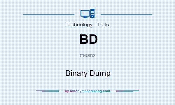 What does BD mean? It stands for Binary Dump