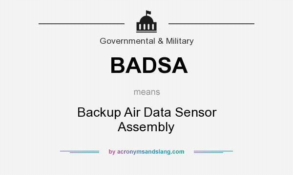 What does BADSA mean? It stands for Backup Air Data Sensor Assembly
