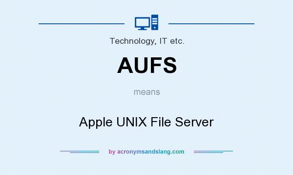 What does AUFS mean? It stands for Apple UNIX File Server
