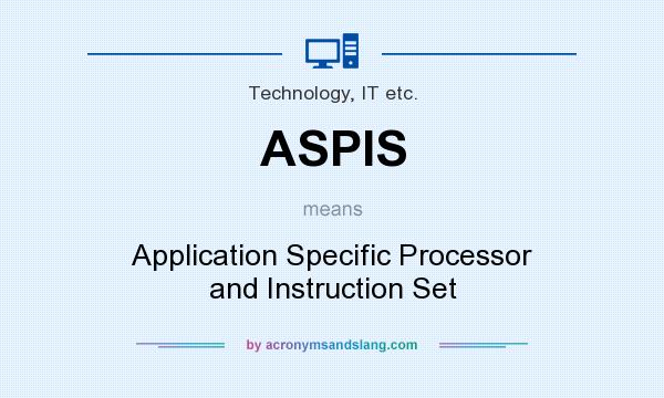 What does ASPIS mean? It stands for Application Specific Processor and Instruction Set