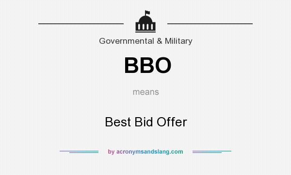What does BBO mean? It stands for Best Bid Offer