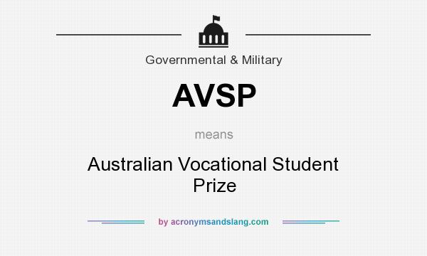 What does AVSP mean? It stands for Australian Vocational Student Prize