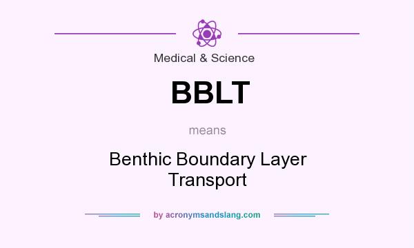 What does BBLT mean? It stands for Benthic Boundary Layer Transport