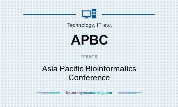What does APBC mean? It stands for Asia Pacific Bioinformatics Conference