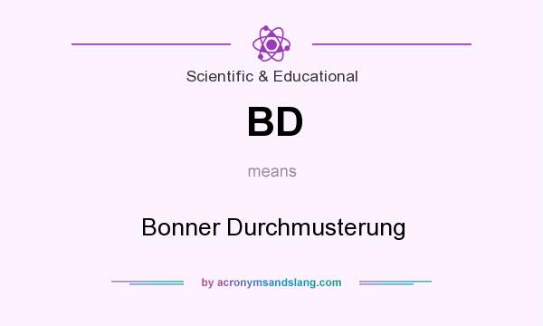 What does BD mean? It stands for Bonner Durchmusterung