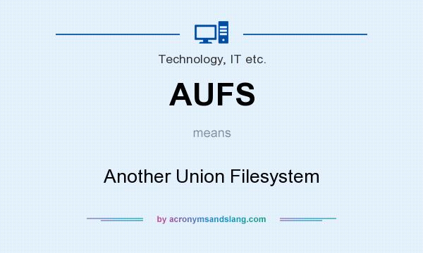 What does AUFS mean? It stands for Another Union Filesystem