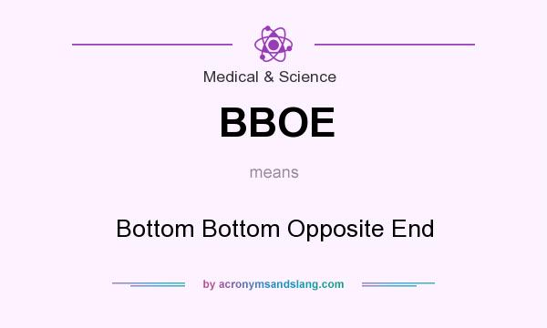 What does BBOE mean? It stands for Bottom Bottom Opposite End