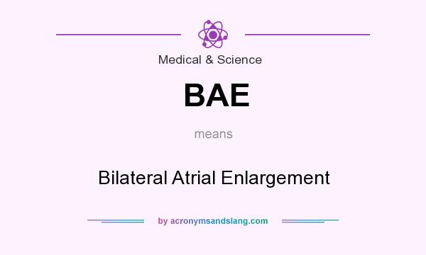 What does BAE mean? It stands for Bilateral Atrial Enlargement