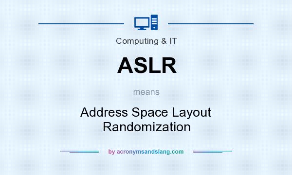 What does ASLR mean? It stands for Address Space Layout Randomization